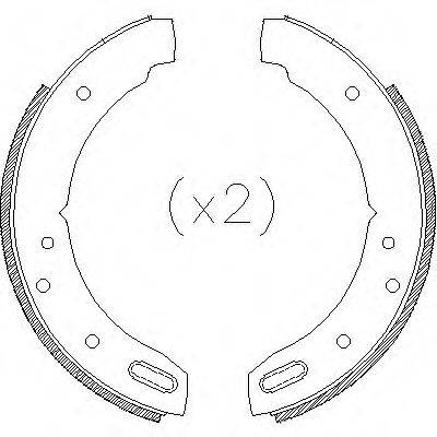 Комплект тормозных колодок, стояночная тормозная система Z4604.01 WOKING