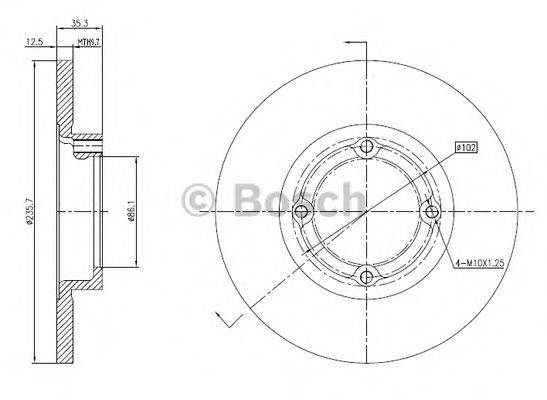 Тормозной диск 0 986 BB4 297 BOSCH