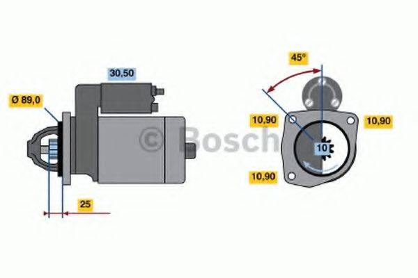 Стартер 0 986 010 970 BOSCH