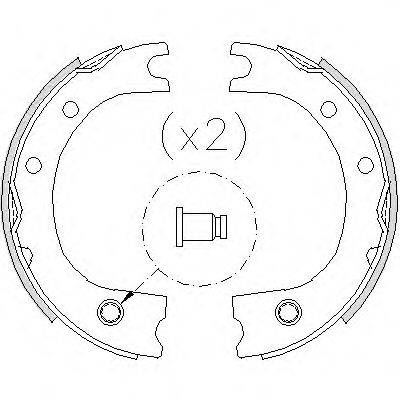 Комплект тормозных колодок, стояночная тормозная система Z4725.00 WOKING