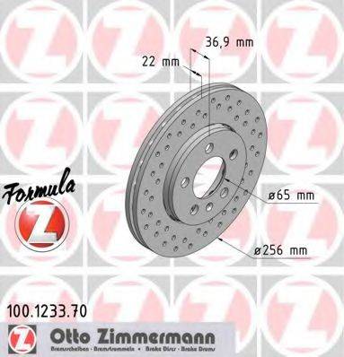 Тормозной диск 100.1233.70 ZIMMERMANN