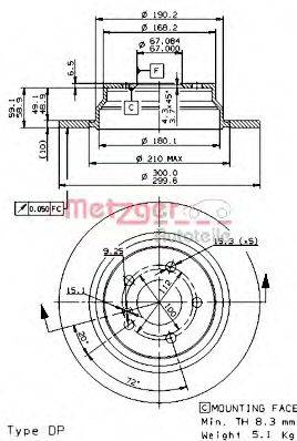 Тормозной диск 27857 LEMFORDER