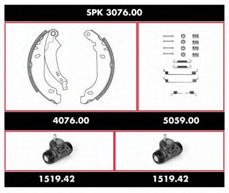 Комплект тормозов, барабанный тормозной механизм SPK 3076.00 ROADHOUSE