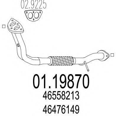Труба выхлопного газа 01.19870 MTS