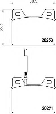 Комплект тормозных колодок, дисковый тормоз 8DB 355 005-991 HELLA