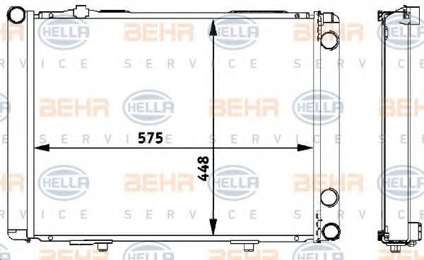 Радиатор, охлаждение двигателя 8MK 376 711-531 HELLA