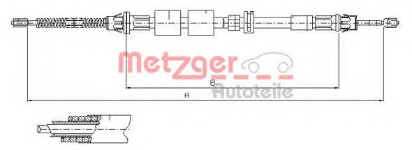 Трос, стояночная тормозная система 11.5507 METZGER