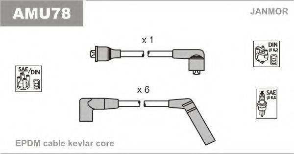 Комплект проводов зажигания AMU78 JANMOR