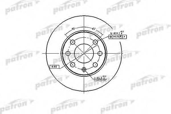 Тормозной диск PBD1607 PATRON