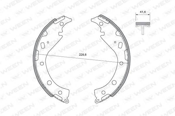 Комплект тормозных колодок 152-0004 WEEN