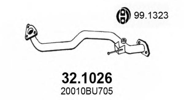 Труба выхлопного газа 32.1026 ASSO