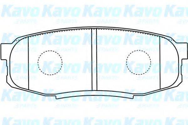 Комплект тормозных колодок, дисковый тормоз BP-9122 KAVO PARTS