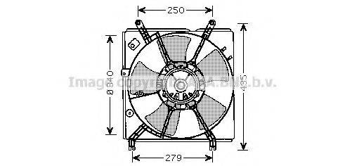 Вентилятор, охлаждение двигателя TO7529 AVA QUALITY COOLING