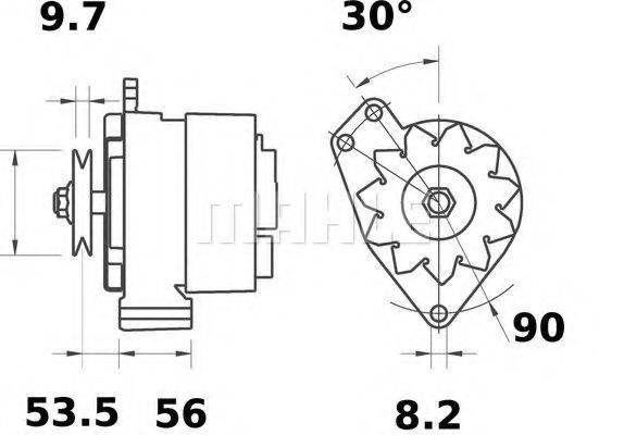 Генератор MG 533 MAHLE ORIGINAL