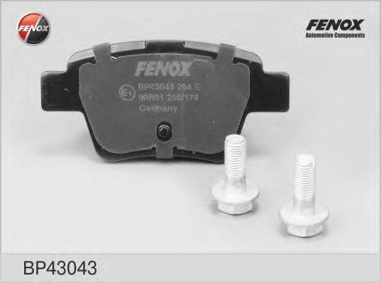 Комплект тормозных колодок, дисковый тормоз BP43043 FENOX
