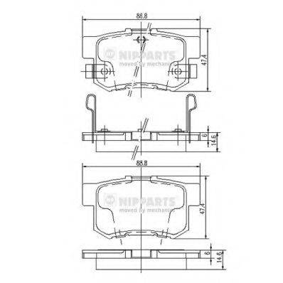 Комплект тормозных колодок KBP-2035 KAVO PARTS