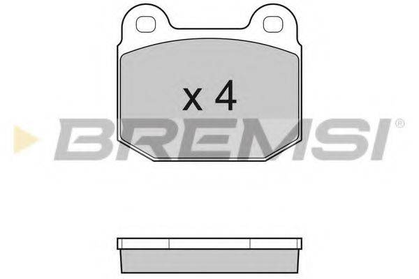 Комплект тормозных колодок, дисковый тормоз BP3035 BREMSI