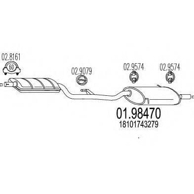 Глушитель выхлопных газов конечный 01.98470 MTS