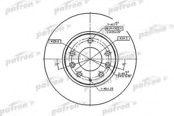 Тормозной диск PBD4386 PATRON