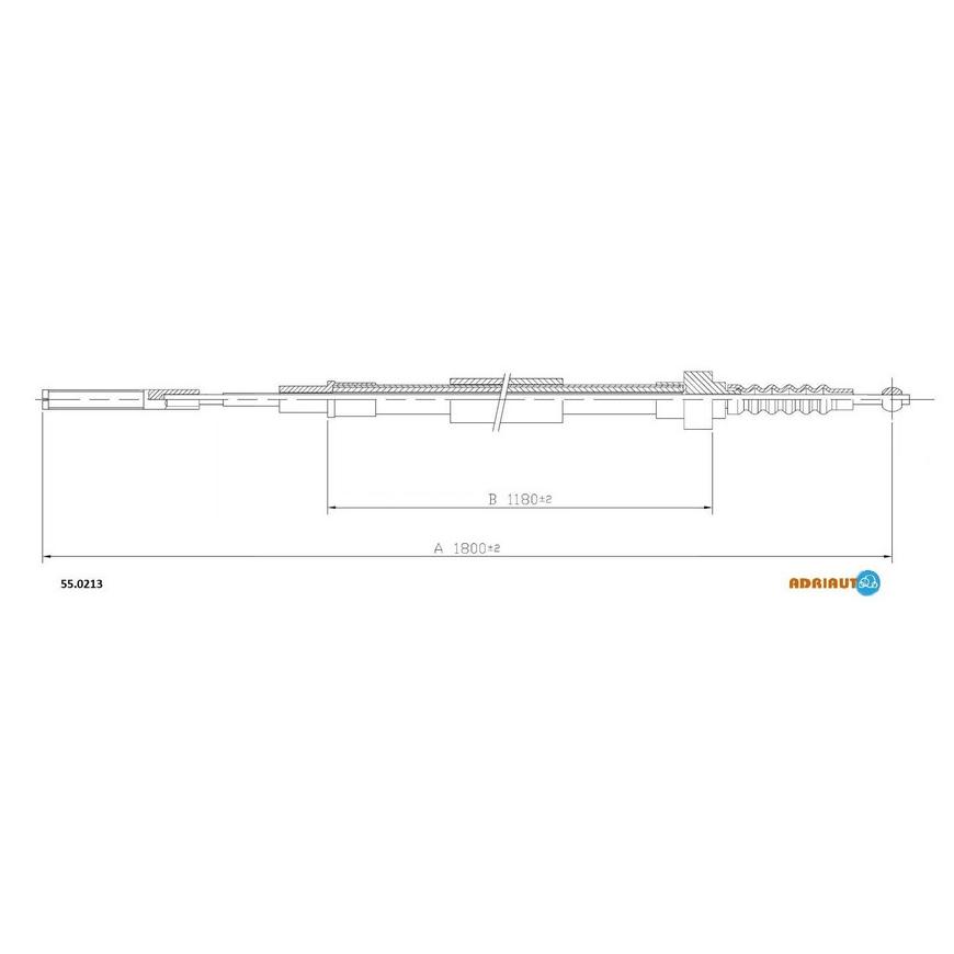 Трос стояночного тормоза 55.0213 ADRIAUTO