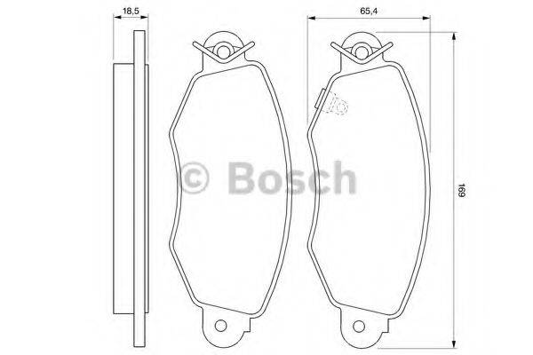 Комплект тормозных колодок 0 986 424 691 BOSCH