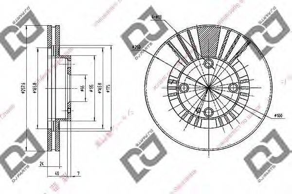 Тормозной диск BD1725 DJ PARTS