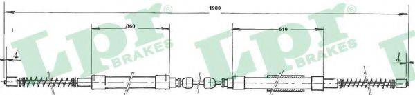 Трос, стояночная тормозная система C1494B LPR