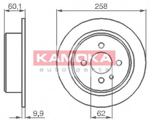 Тормозной диск 103186 KAMOKA