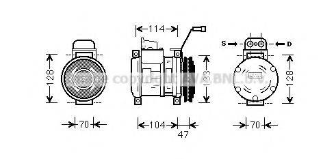 Компрессор, кондиционер MEK189 AVA QUALITY COOLING