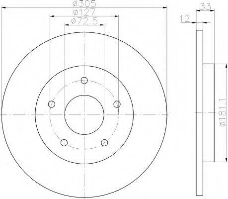 Тормозной диск ADA104359 BLUE PRINT