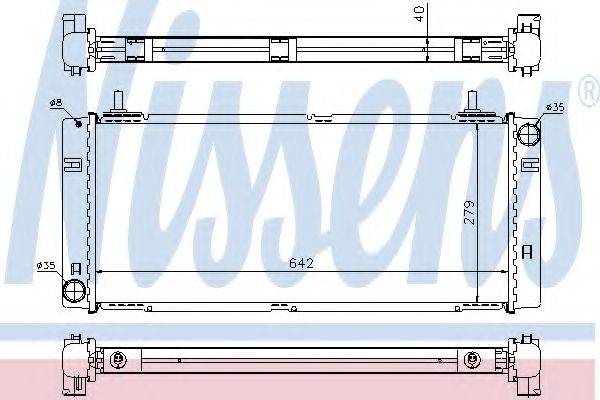 Радиатор, охлаждение двигателя 62358 NISSENS