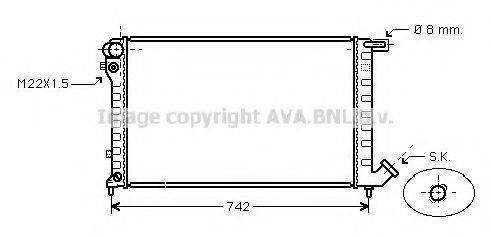 Радиатор, охлаждение двигателя CN2147 AVA QUALITY COOLING