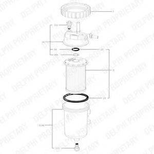 6350170 DELPHI Фильтр топливный 6350170 DELPHI