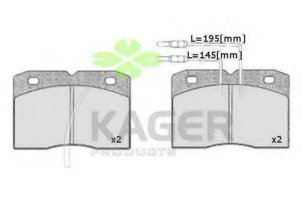 Комплект тормозных колодок 35-0227 KAGER