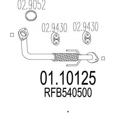 Труба выхлопного газа 01.10125 MTS