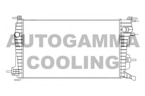Радиатор, охлаждение двигателя 105715 AUTOGAMMA