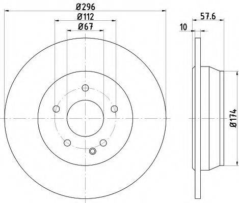 Тормозной диск 8DD 355 110-081 HELLA PAGID