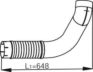 Труба выхлопного газа 53128 DINEX