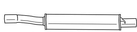 Средний глушитель выхлопных газов