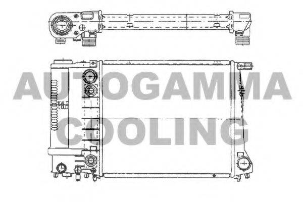 Радиатор, охлаждение двигателя 102030 AUTOGAMMA