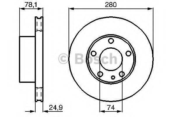 Тормозной диск 0 986 478 049 BOSCH