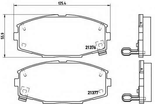 Комплект тормозных колодок, дисковый тормоз P 83 020 BREMBO