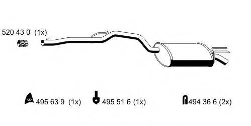 Глушитель выхлопных газов конечный 520058 ERNST
