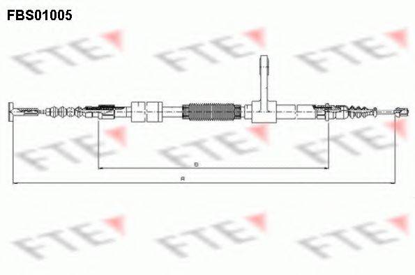 Трос, стояночная тормозная система FBS01005 FTE