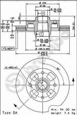 Тормозной диск 09.6906.10 BREMBO