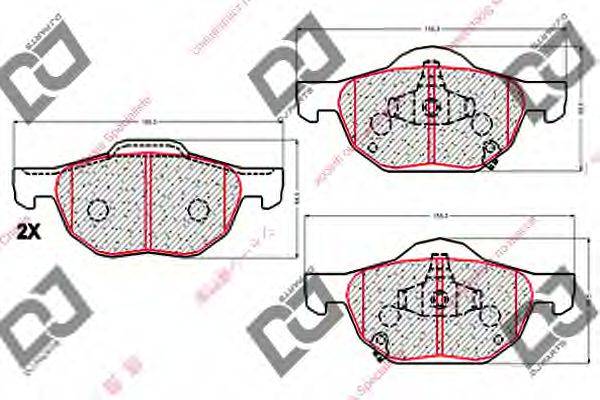 Комплект тормозных колодок BP1755 DJ PARTS