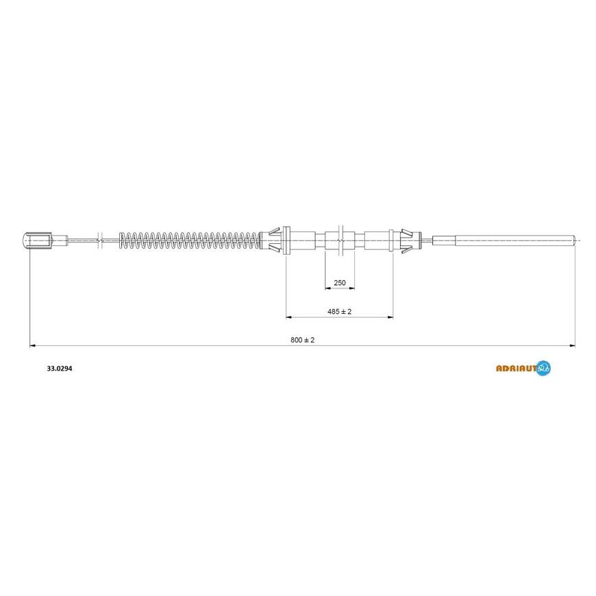 Тросик стояночного тормоза Adriauto
