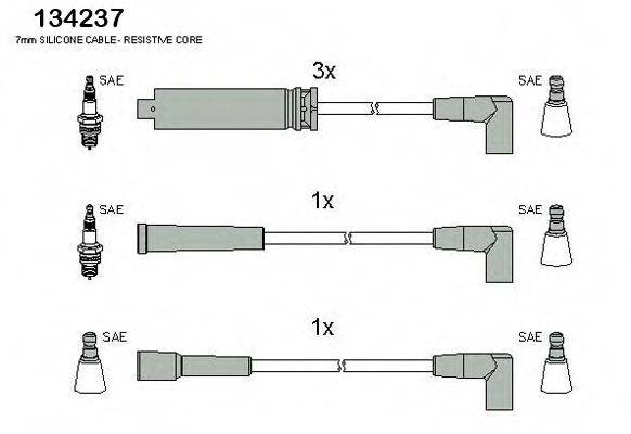 Комплект проводов зажигания 134237 HITACHI