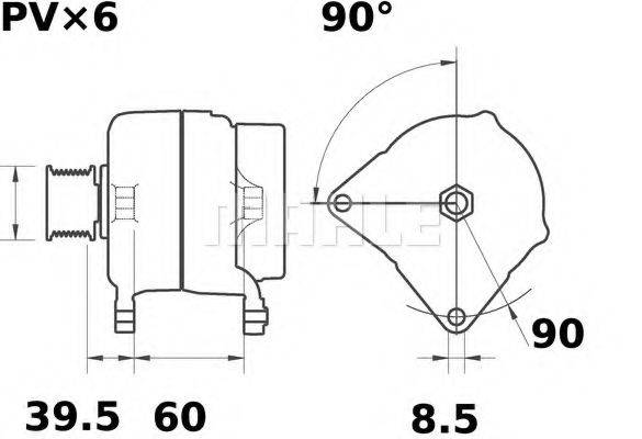 Генератор MG 255 MAHLE ORIGINAL