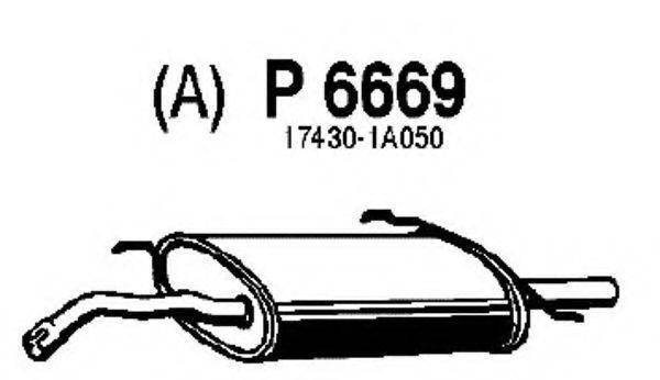 Глушитель выхлопных газов конечный P6669 FENNO